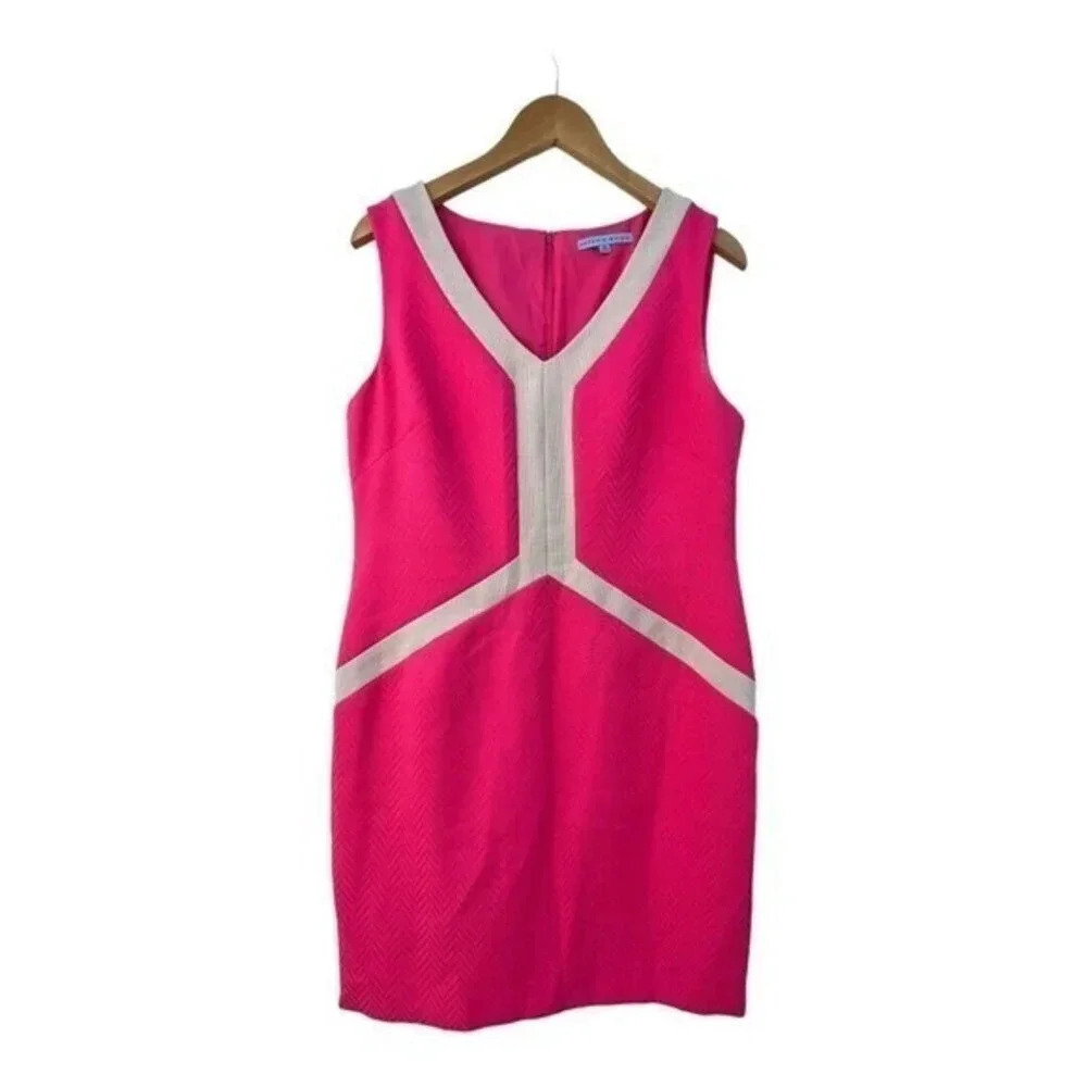 Antonio Melani Dress Womens 14 Pink Sleeveless‎ Lined Bodycon Sheath Career​​